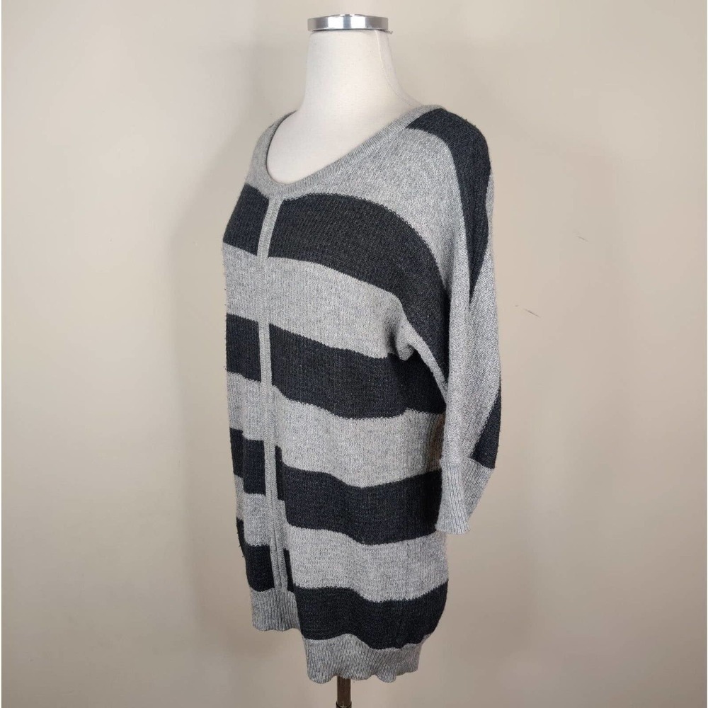 LOFT Stripe Wool Blend Sweater Dolman Sleeve - Picture 3 of 6